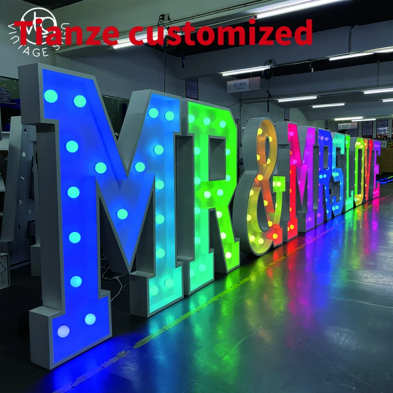 

(customized)Marry Me Letters Marquees Light Up Table Top Marquee Numbers 4 Feet Tall" With Factory Prices