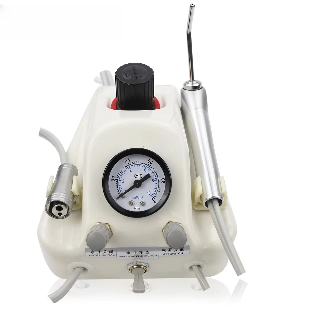 Unidad de turbina de aire portátil, equipo de blanqueamiento dental de 3 vías, 2/4 agujeros, compresor de aire de trabajo, buen precio, energía eléctrica