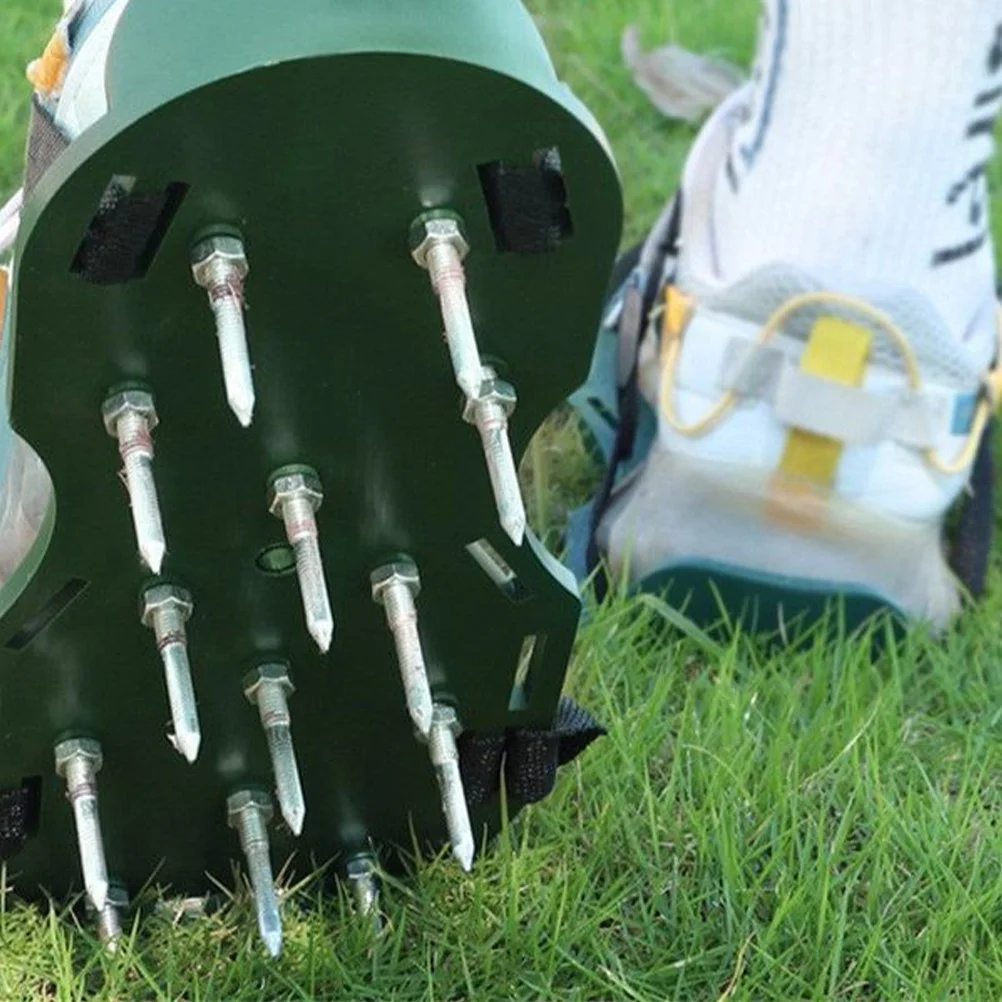 26 pezzi sciarpa scarpe giardino erba scarificatore chiodi aeratore aerazione metallo terreno prato palo