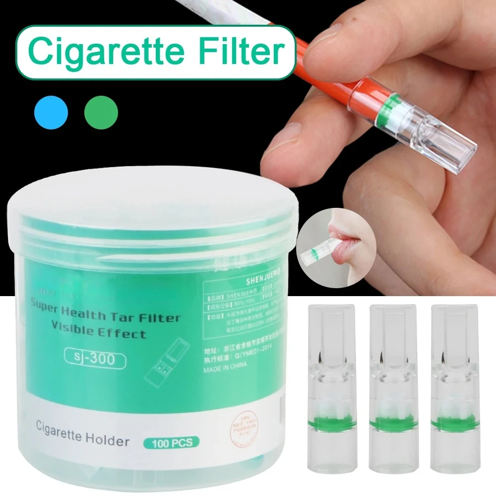 

Tobacco Cigarette Filter 100pcs Health Care Disposable Smoking Reduce Tar Filtration Cigarette Cleaning Holder Converter