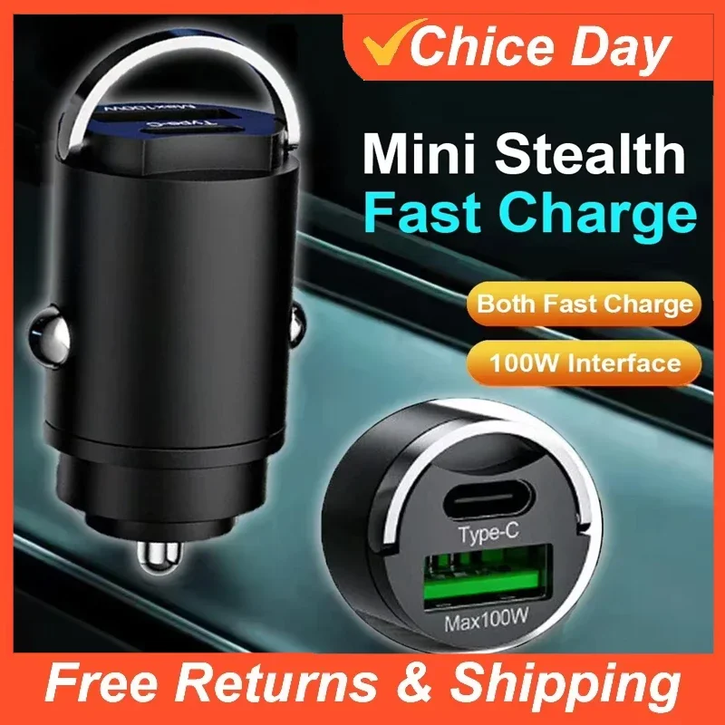 

Автомобильное зарядное устройство 200 Вт, зажигалка PD, быстрая зарядка для IPhone QC3.0 Mini USB Type C, мини-автомобильное зарядное устройство для телефона Samsung Huawei Xiaomi