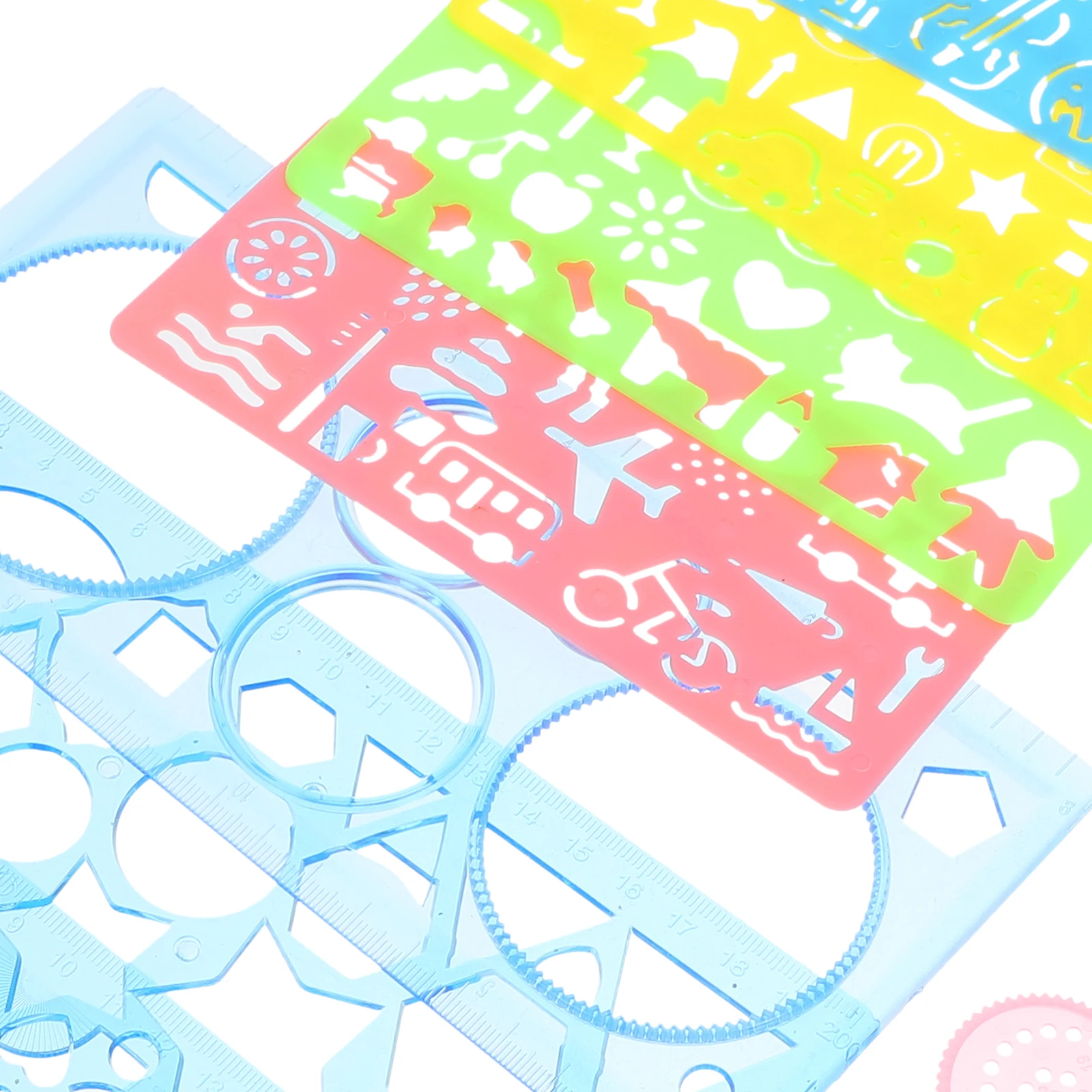 

1 set 1 Set Geometric Drawing Template Ruler Kit For Students Architects Artists Engineering Construction School Use Lightweight