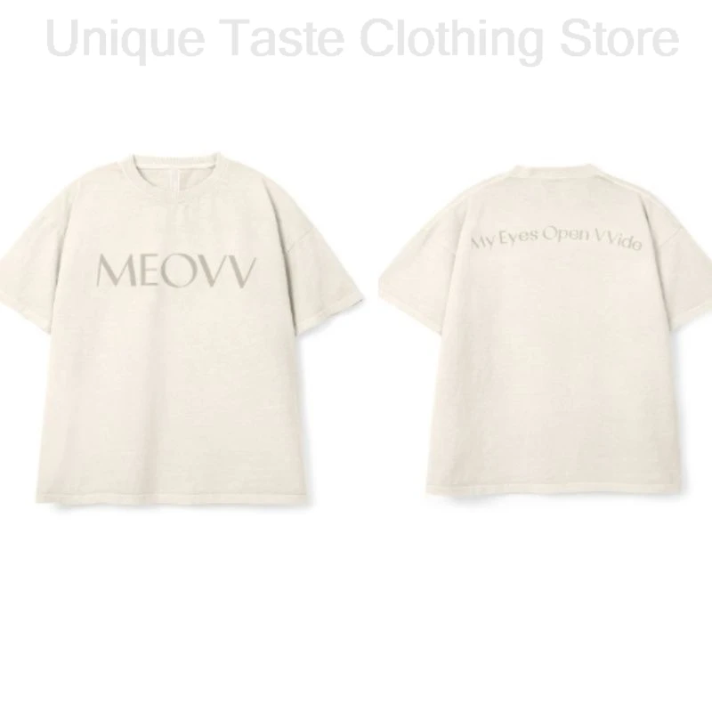 MEOVV T Shirt MY EYES OPEN VVIDE Album Letter Print T-shirt Women