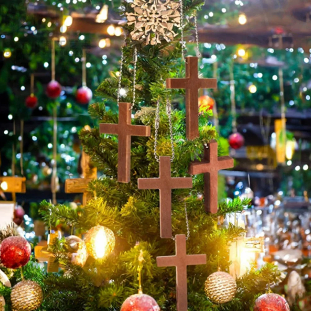 

50Pcs Mini Wooden Cross Pendants for Handmade Jewelry DIY Necklace Bracelet Earrings Craft Projects Wooden Cross Ornament
