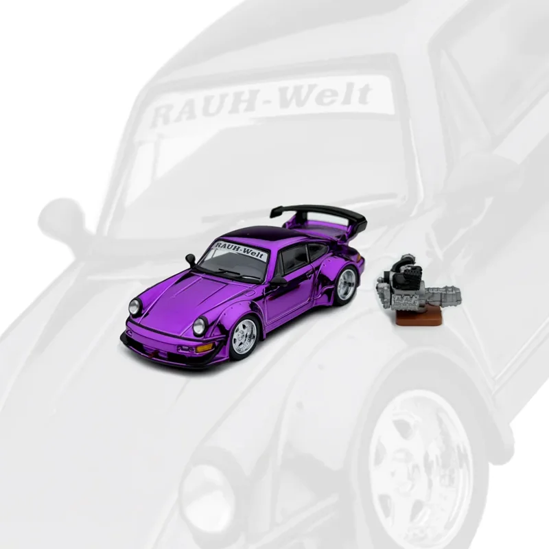 MOTORHELIX 1/64 NEW RWB 993 964 Chrome Alloy Car Static Die Cast
