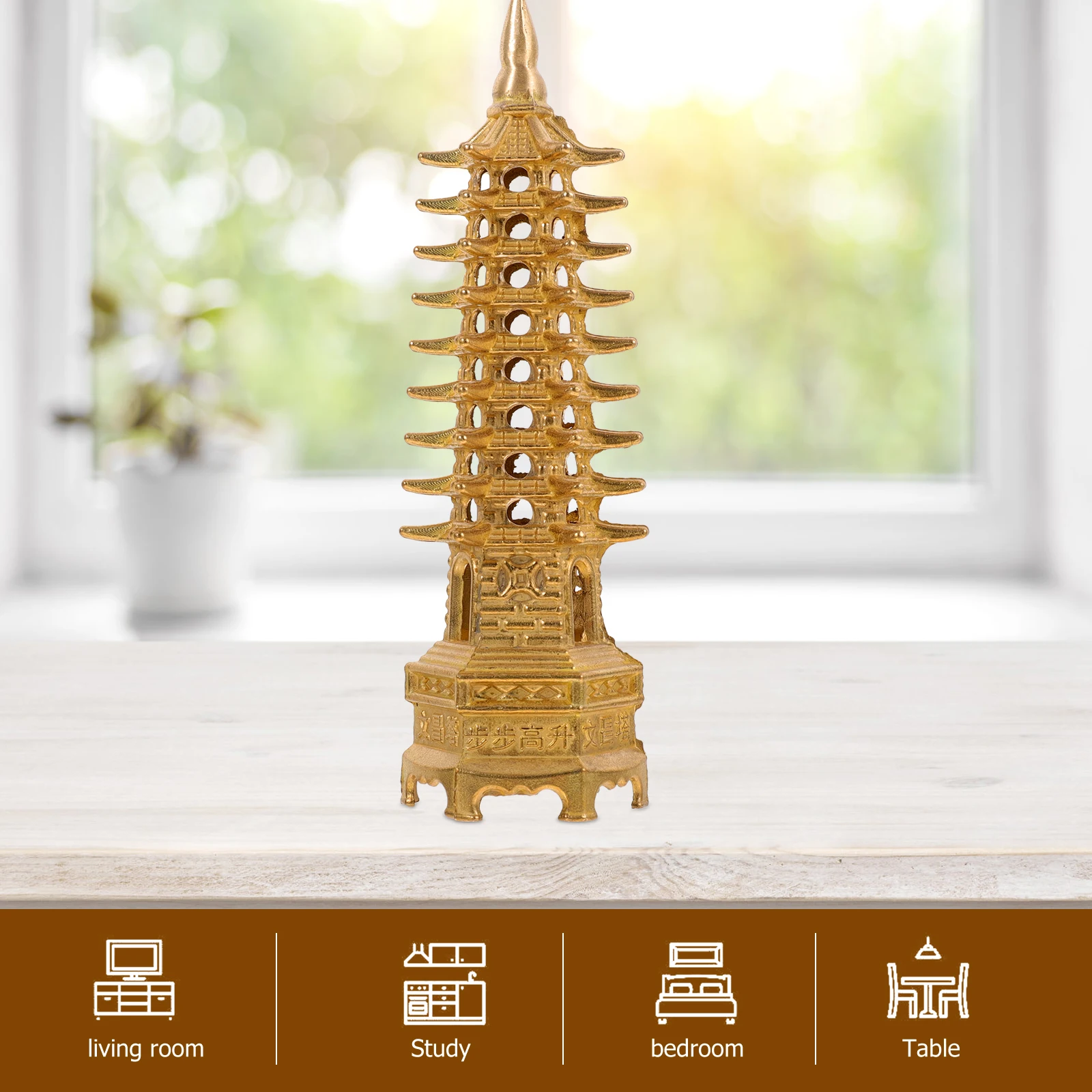 

Mini Wenchang Decor Home Office Decor Chinese Pagoda Chinese Garden Model Pagoda Statue Vintage Desk Garden Statue
