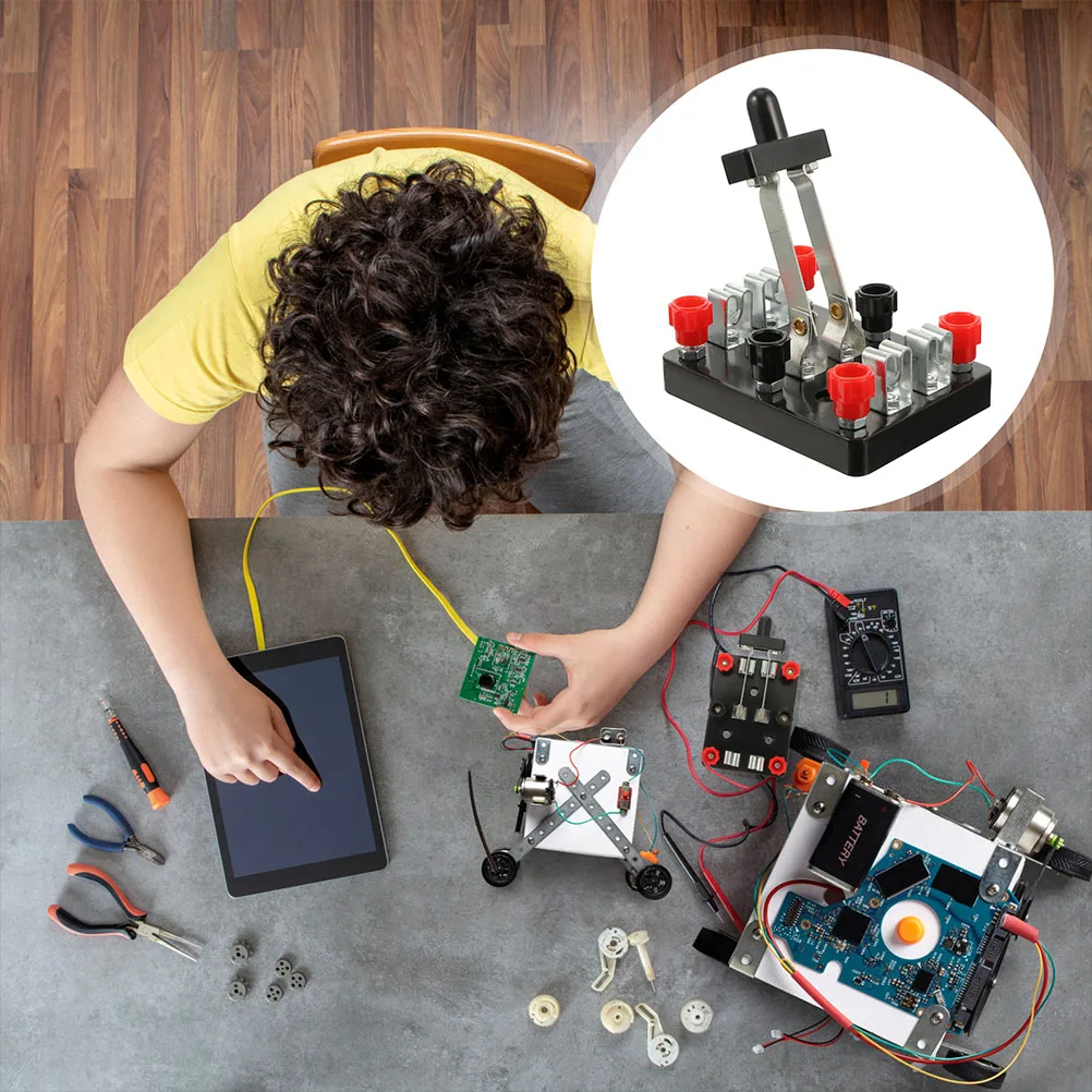 

Pole Switch Double Blades Circuit Breaker Educational Equipment For School Science Projects Physics Laboratory Teaching