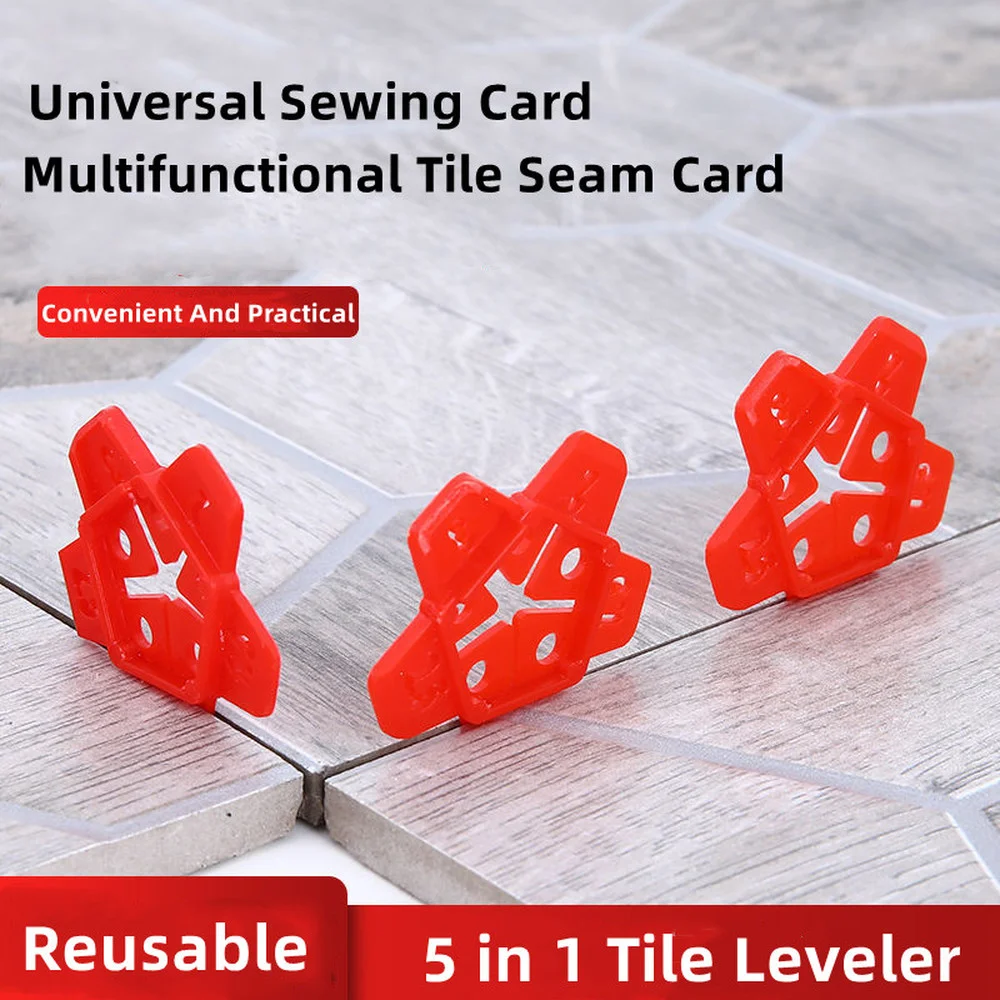 50pcs Tile Leveling System Locator  Reusable Ceramic Cross Gap Level Wedges Insert For Flooring Wall Tiling Construction Tool