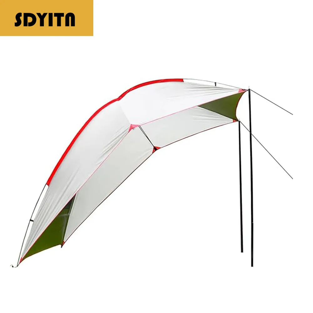 SDYITN Portable Waterproof Car Rear Tent Outside Camping Shelter Outdoor Car Tent Trailer Tent Roof Top for Beach