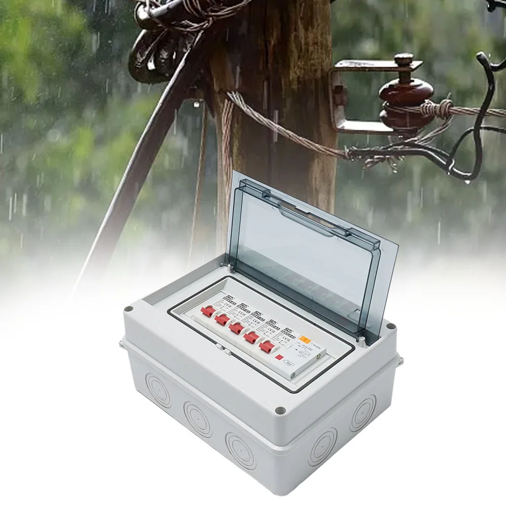 

Защитный инструмент Потребительский блок Блок предохранителей Гаражный сарай Серый M3/M4 ПВХ/пластик Водонепроницаемый 4-сторонний 4 X MCB Camper Garage