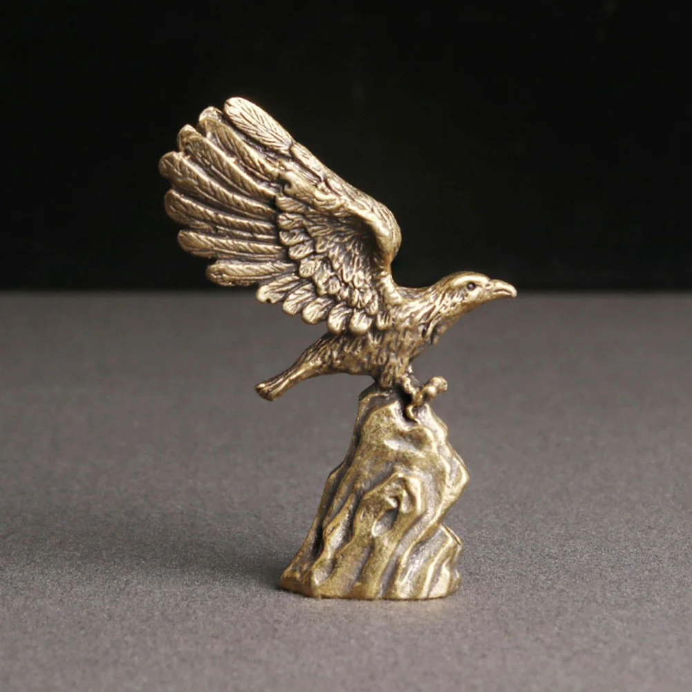 Eagle Spread Figurine Room Decor Living Room Decoration Furnishing Desktop Decor Brass Eagle Figurine