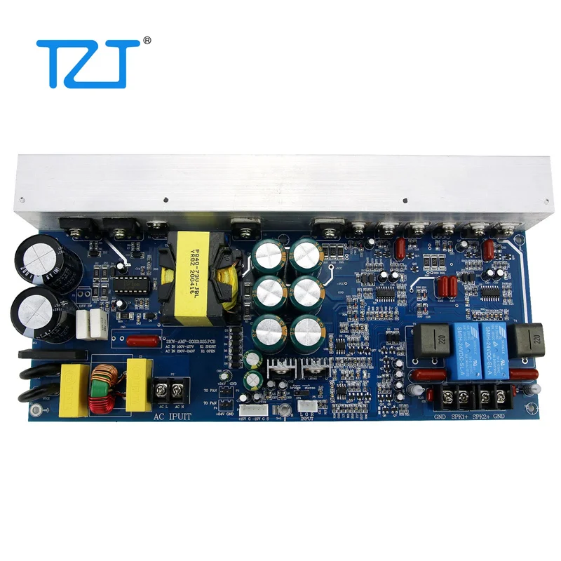 

TZT 1000W Amplifier 2.0 Channel Digital Stereo Audio Power Amp Board 500W+500W with Switching Power Supply