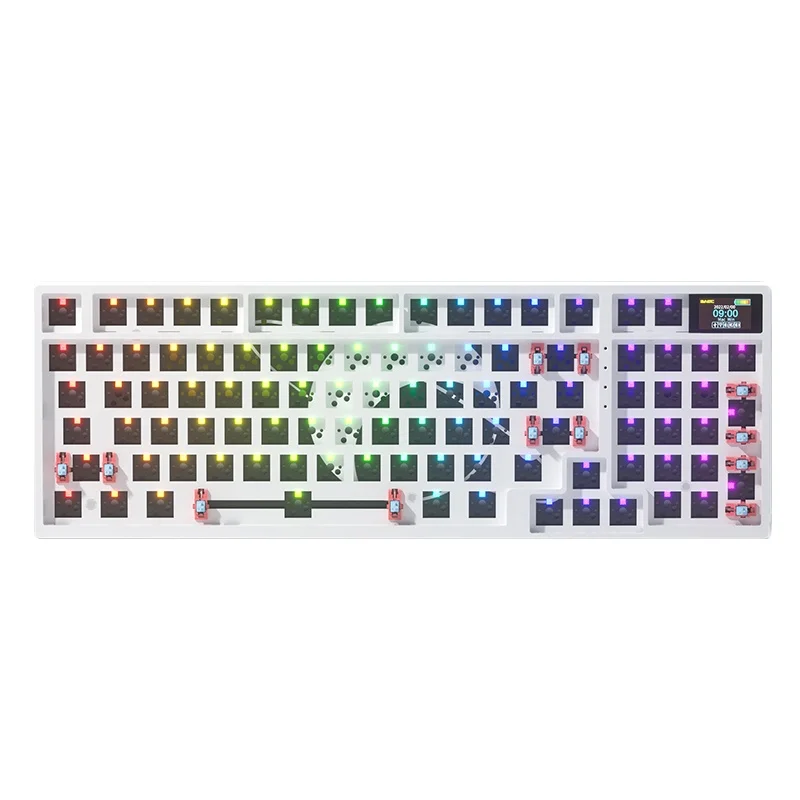 

BK98 3-mode Wireless Mechanical Keyboard Kit Wired 98 with screen display Customized Bluetooth Wireless Wired RGB backlight gift