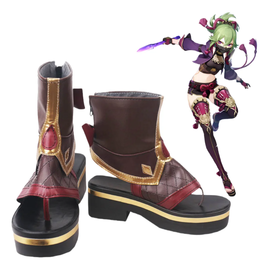 Kuki Shinobu Cosplay Shoes Genshin Impact Cosplay shoes