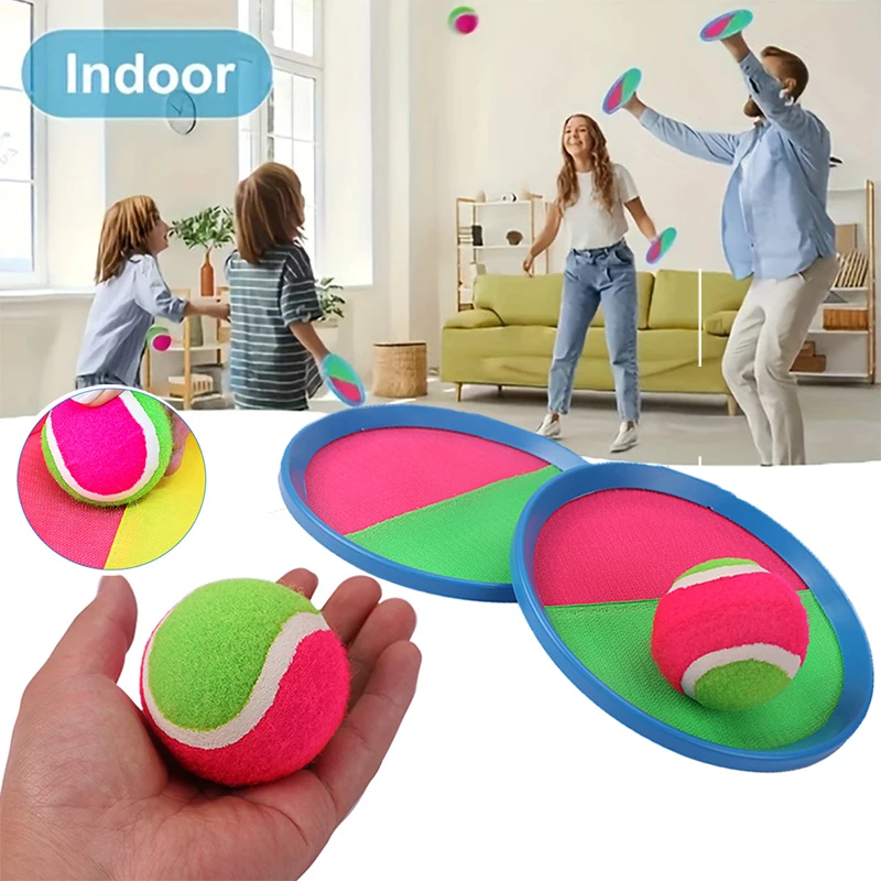 Toss & Catch Ball-pelota pegajosa con ventosa para niños, juego de pelota para atrapar, lanzar y atrapar juguetes deportivos interactivos al aire libre para padres e hijos