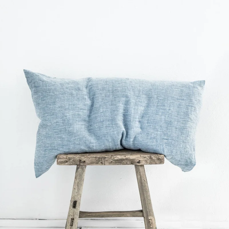 100% Pure Linen Pillow Case Double Long Pillowcase Euro Sham for Bed,Custom Size Envelope Cushion Cover Antibacterial Anti-mite - Image 6