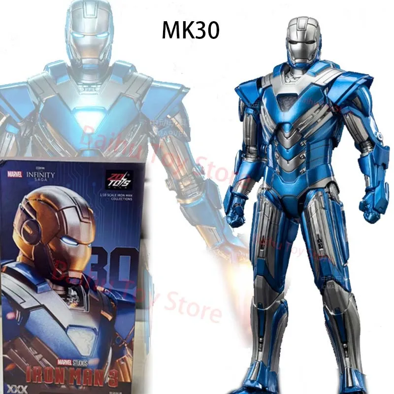 

NEW ZD Toys Iron Man MK30 Action Figure Marvel SAGA Mark 30 Figures Stark MARK XXX Blue Steel Figurine Model Doll Boys Gift