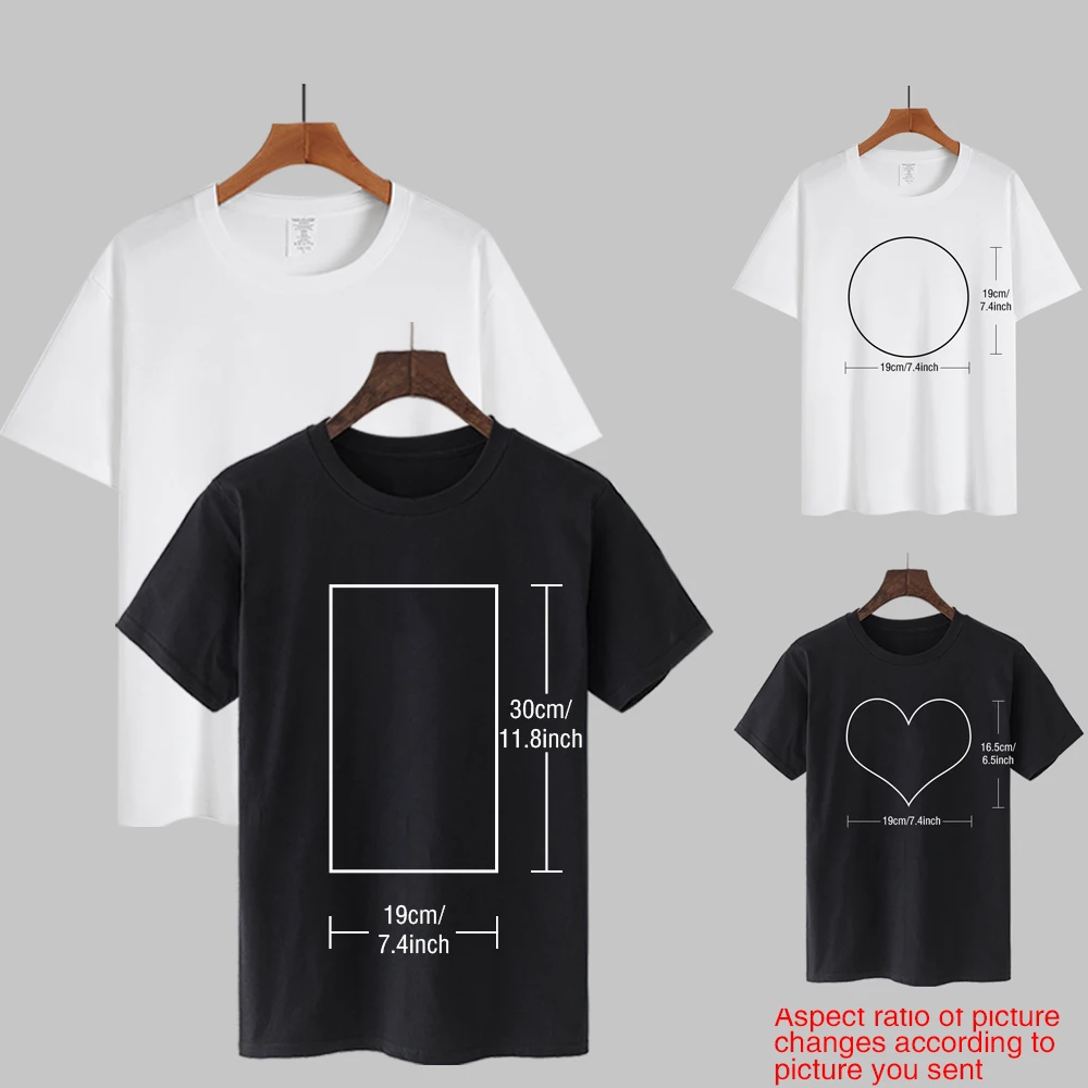 Custom Printed 2022 New Summer T Shirt Women White Causal Round Neck Basic T-shirt Female Solid Tee Short High Quality Black Top