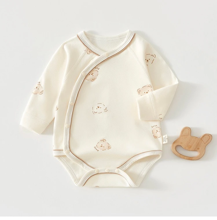 2026 Frühjahr neuer Langarm-Shorts-Overall, hochwertiger Baumwoll-Overall, geeignet für Jungen, Mädchen, Babys, Kleinkinder im Alter von 0–18 Monaten – Detail 1