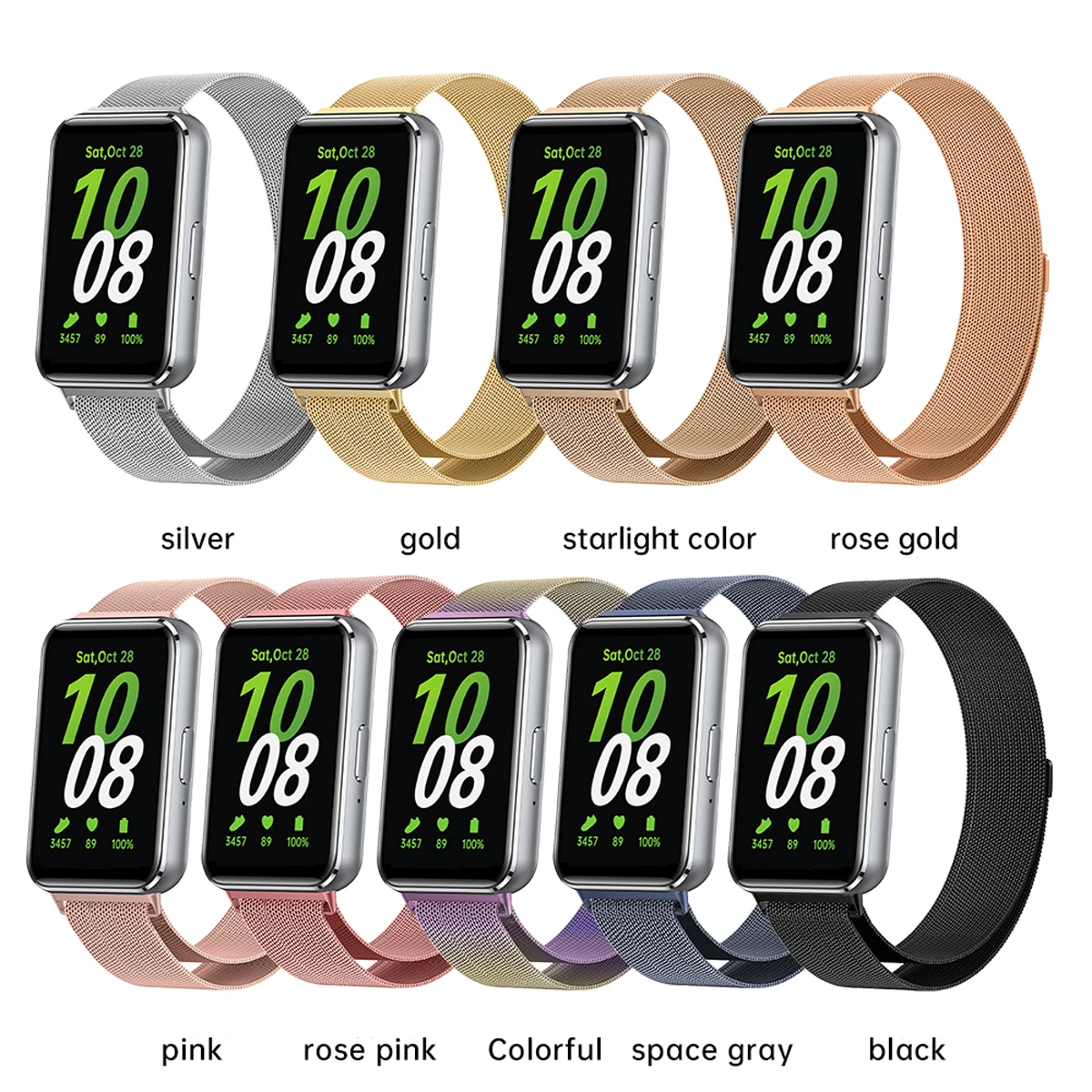 Stainless Steel Strap For Samsung Galaxy Fit 3 Smart Watch Band Milanese Loop Magnetic Bracelet Wristband Fit3 Wrist Case