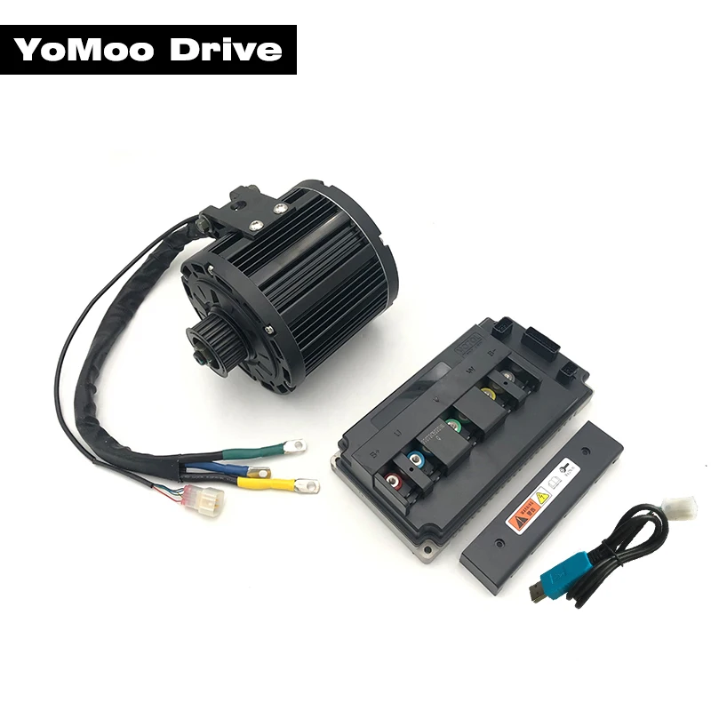 QS 138 72V 100KPH 3000W PMSM Mid Drive Motor with 150A EM-150 Controller For Electric Motorcycle