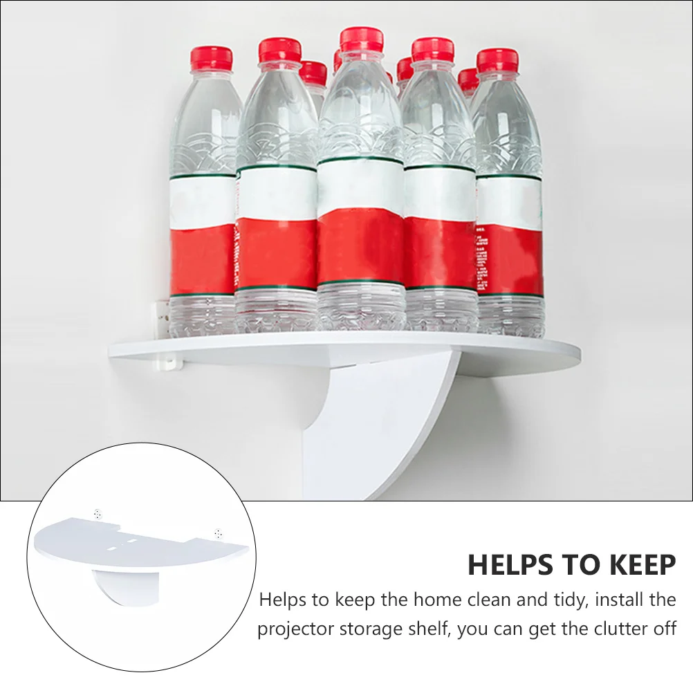 

Wall Hanging Projector Storage Rack Heavy Duty No Drill Installation Shelf for Home Office Organizer Compact Design Clutter Free