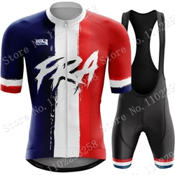 France National Team Cycling Jersey 2024 Set Summer Bicycle Clothing Road Bike Shirts Suit Bicycle Bib Shorts MTB Ropa Maillot