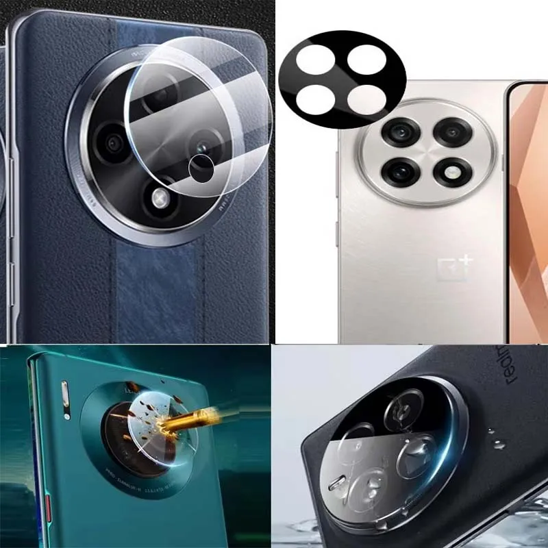 

for OnePlus 13R Camera Lens Protector Tempered Glass Lens Film Integrate Glass Cap Black Coverage