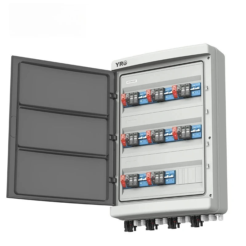 YRO PV Combiner Box 8 In 8 Outdoor Solar Distribution Box Plastik Sistem Listrik Surya Array PV Surya Tahan Air