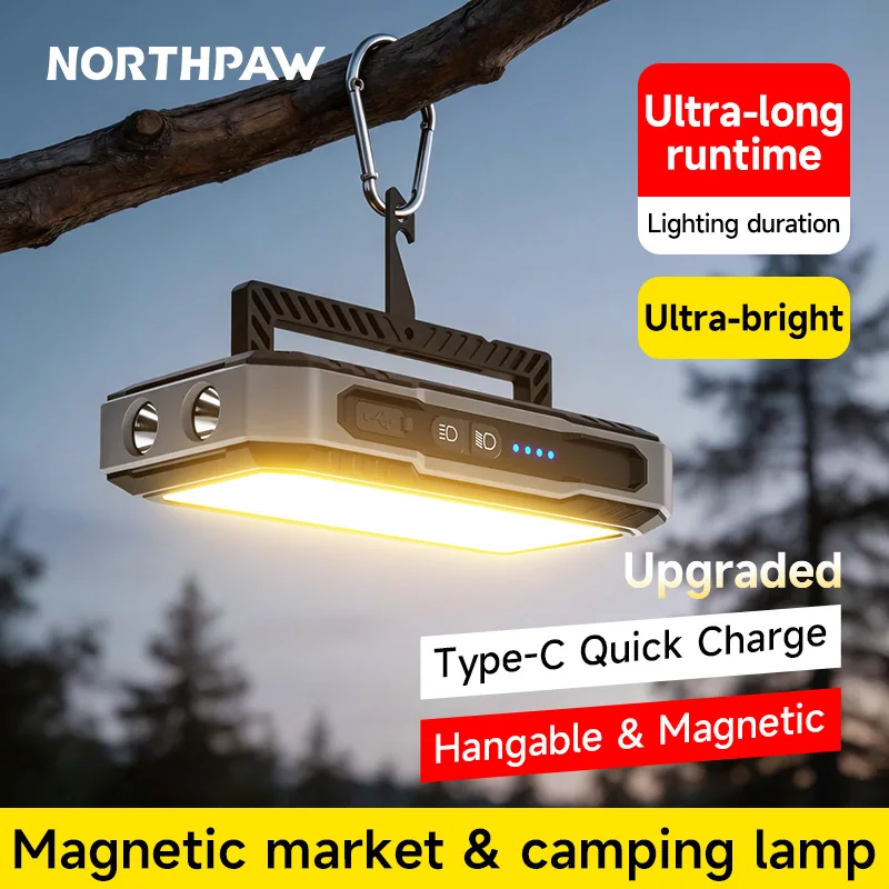 A Super Bright L01 Lighting Lamp, Fast-Charging Dual-Color Camping Light, Powerful and Durable, Used for Camping Lighting, Holiday Gifts, Party Lighting, Camping Exploration, Party Activities, String Lights, Post-Disas