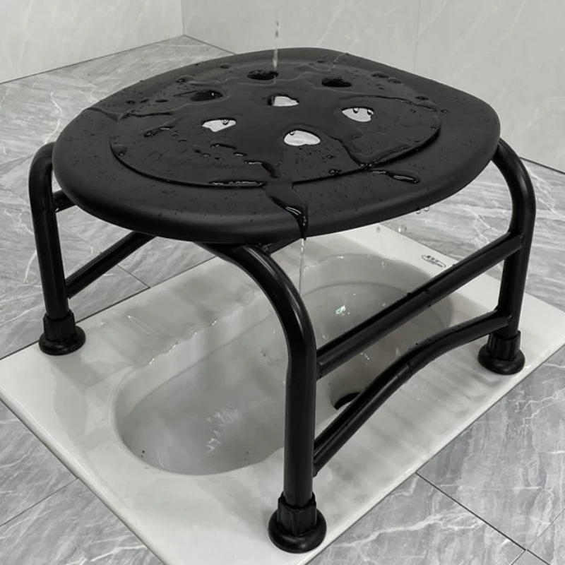 High Carbon Steel Toilet Chair  Sturdy Pregnant Women's Mobile Toilet  Anti-Tip Bathroom Seat  Strong Gripping Shower Stool