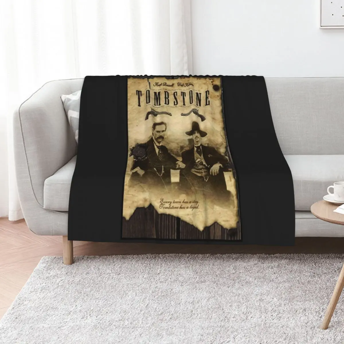 Tombstone Movie Poster Throw Blanket Luxury Throw Winter beds Heavy Hairy Thins Custom Blankets