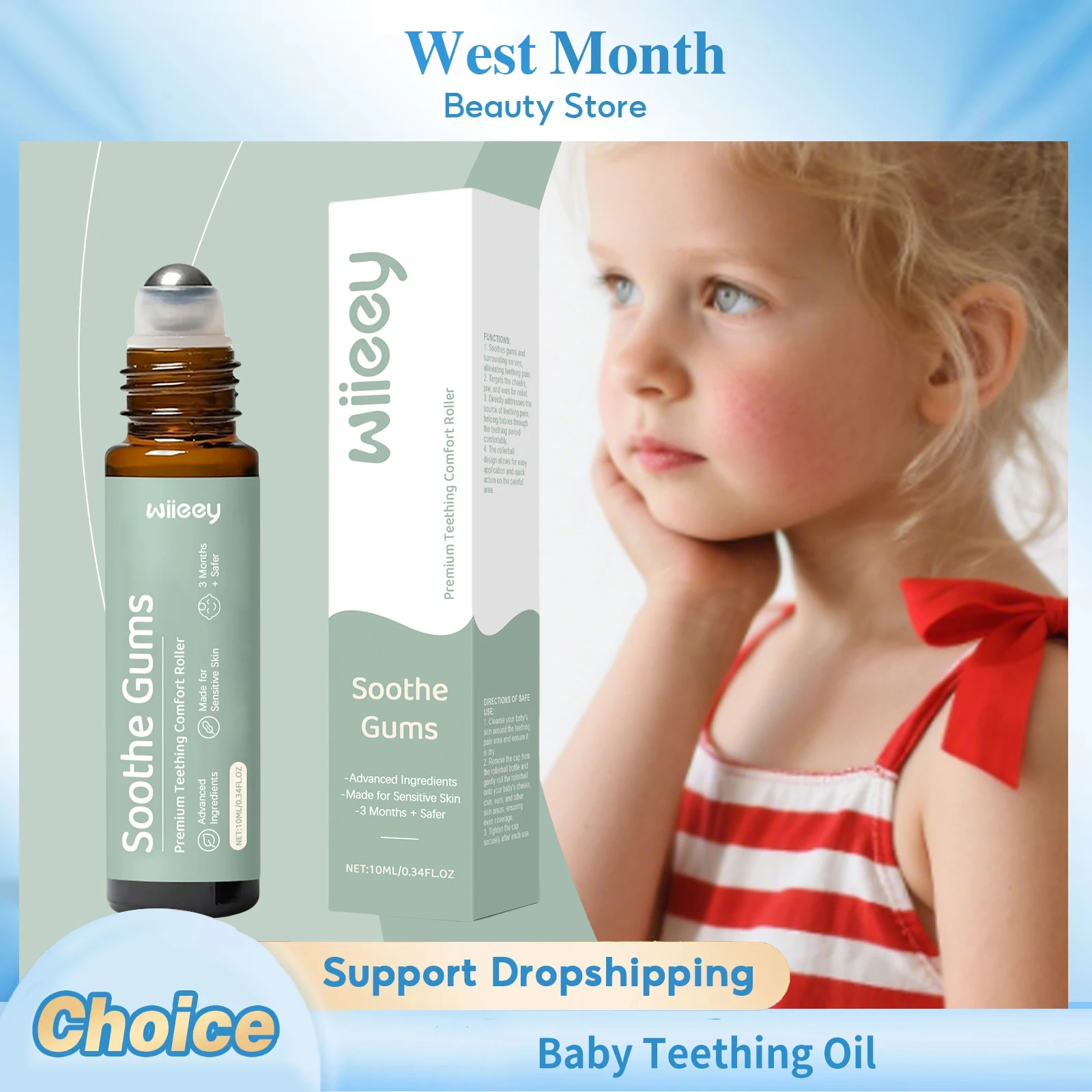 Масло для прорезывания зубов ребенка, успокаивающая резинка для рта, облегчение боли, дискомфорт, кровотечение ясен, ремонт, освежение, детский ролик для облегчения прорезывания зубов, жидкость Масло для прорезывания зубов ребенка, успокаивающая резинка для рта, облегчение боли, дискомфорт, кровотечение ясен, ремонт, освежение, детский ролик для облегчения прорезывания зубов, жидкость