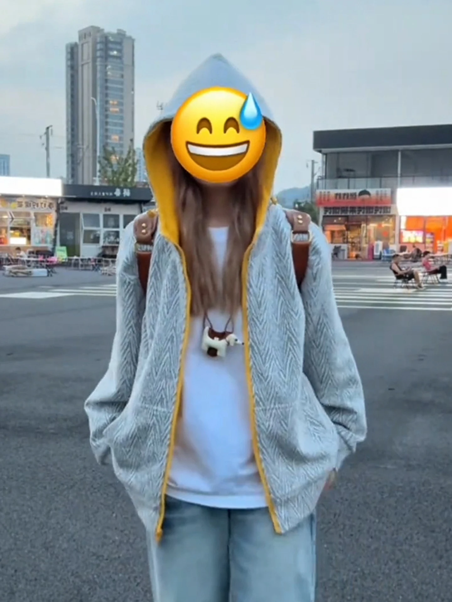 

Knitted Hoodie Jaet Men's Women's Autumn Casual Splicing Color Blo Lazy Sle Zipper Closure Stand Fit Comfortable Lon...