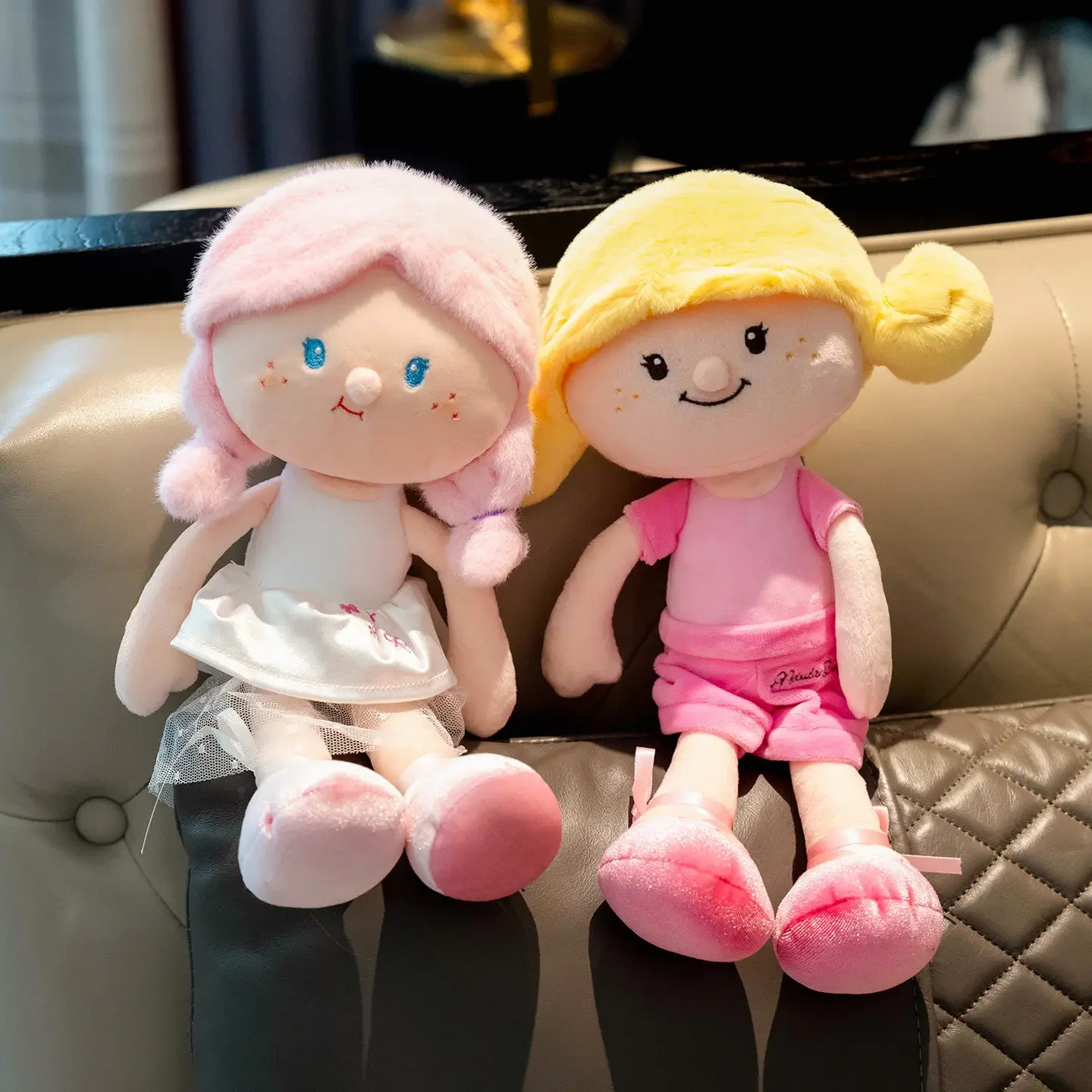 Cute Soft Girl Plush Doll Multi Styles Ballet Dress Stuffed Toy Cartoon Rag Doll For Bedroom Desktop Home Decor Gift Ornament