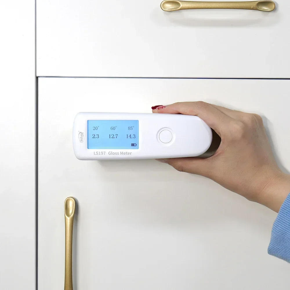 

Цифровой глянцемер LS197 (2026 Premium, 2025 новый оригинальный) с тремя углами измерения (20, 60, 85 градусов) для металла, пластика, мрамора