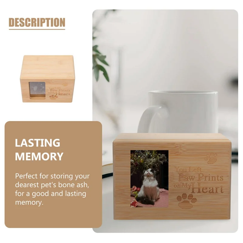 

1Pc Pet Urn Ashes Urn Photo Frame Urn For Ashes Photo Frame Urn Decorative Urns For Ashes Dog Cremation Case