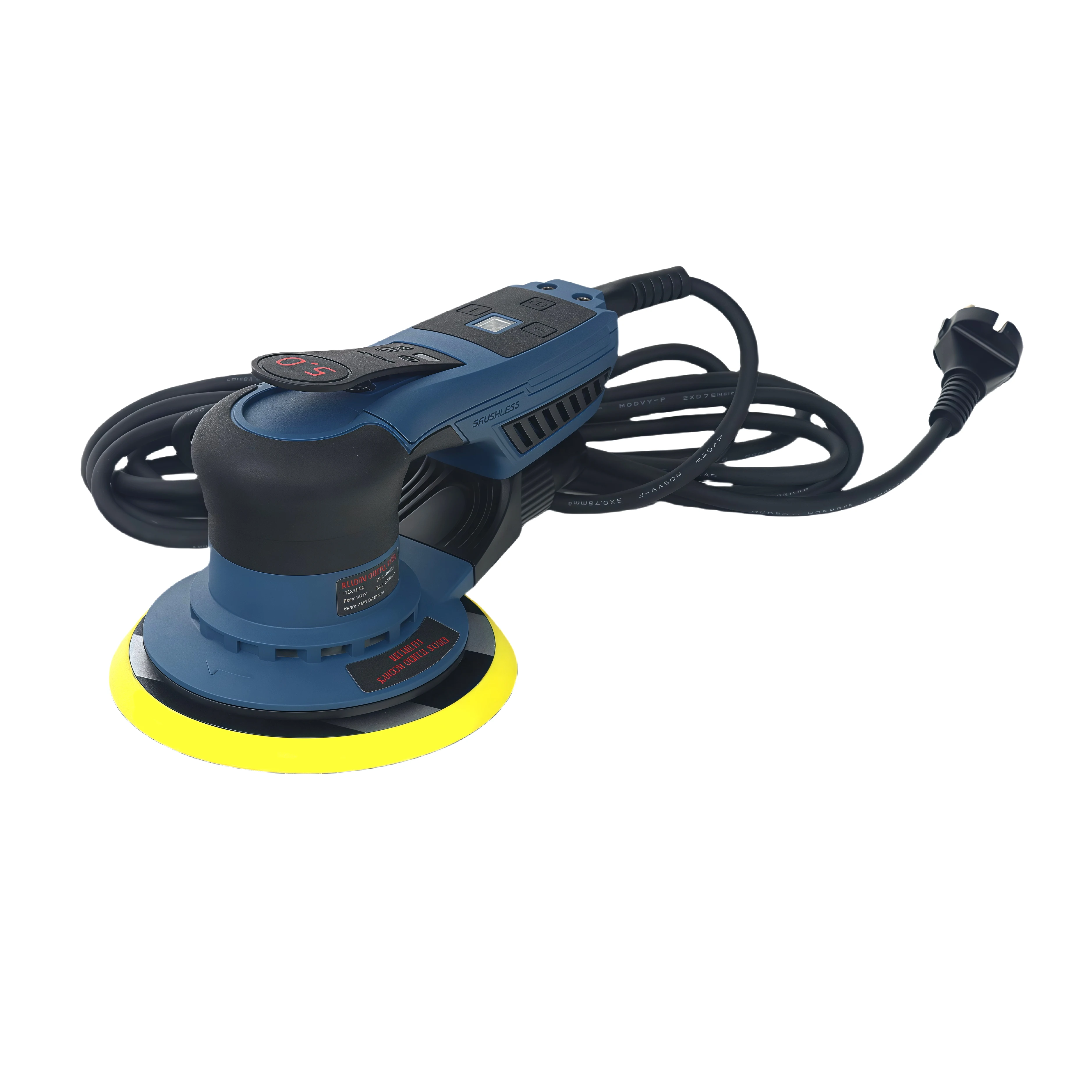 Levigatrice orbitale casuale multifunzione casuale senza spazzole da 360 W 5,0 mm 6 pollici velocità variabile elettrica ​ ​ Auto, lucidatrice per pannelli di legno