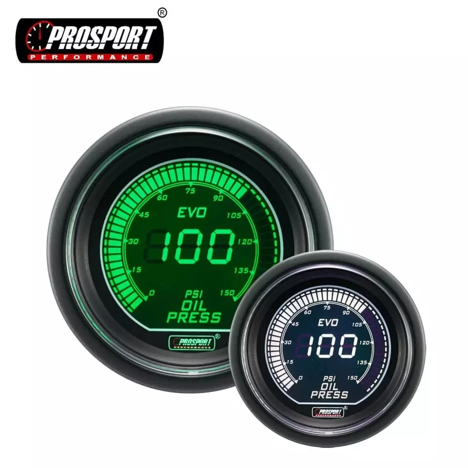New Universal Digital 52mm 12V for Oil Pressure Gauge Manometer 0~10 BAR / 0~150 PSI CE Certified