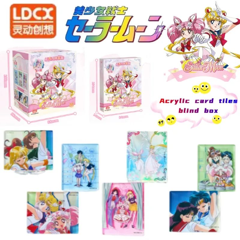LDCX Sailor Moon Tsukino Usagi Mizuno Ami creative acrylic card brick blind box high-looking girl heart ornaments surprise gift