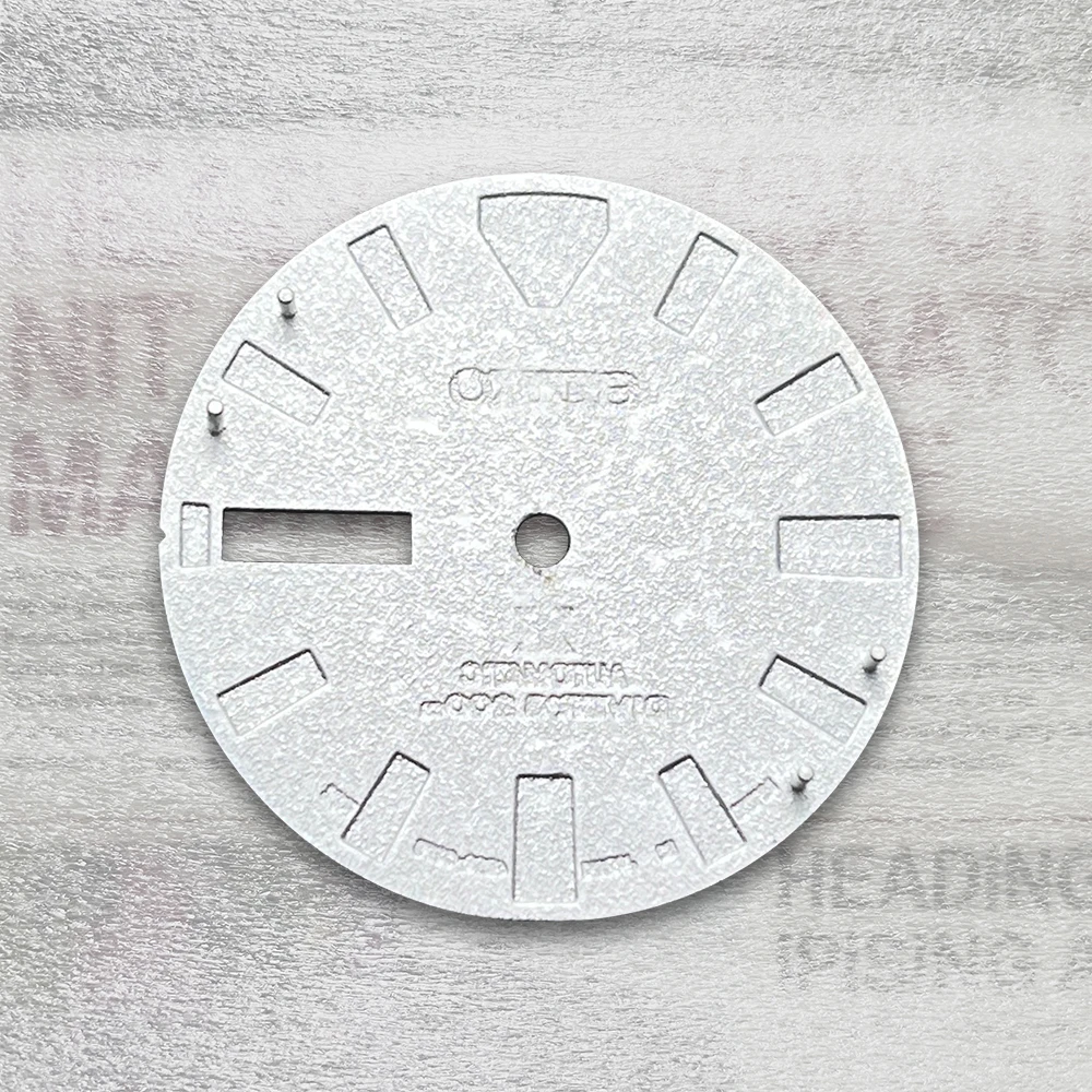 28.5mm S Logo Dial 3D Footprint Dial Fit NH36/4R36 Movement Green Luminous High Quality Watch Modification Accessories