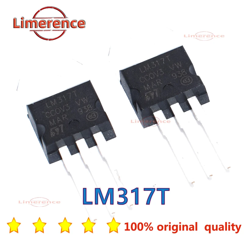 10PCS LM317T TO220 LM317 TO-220 317 1.2V-37V 1.5A new and original IC Chipset