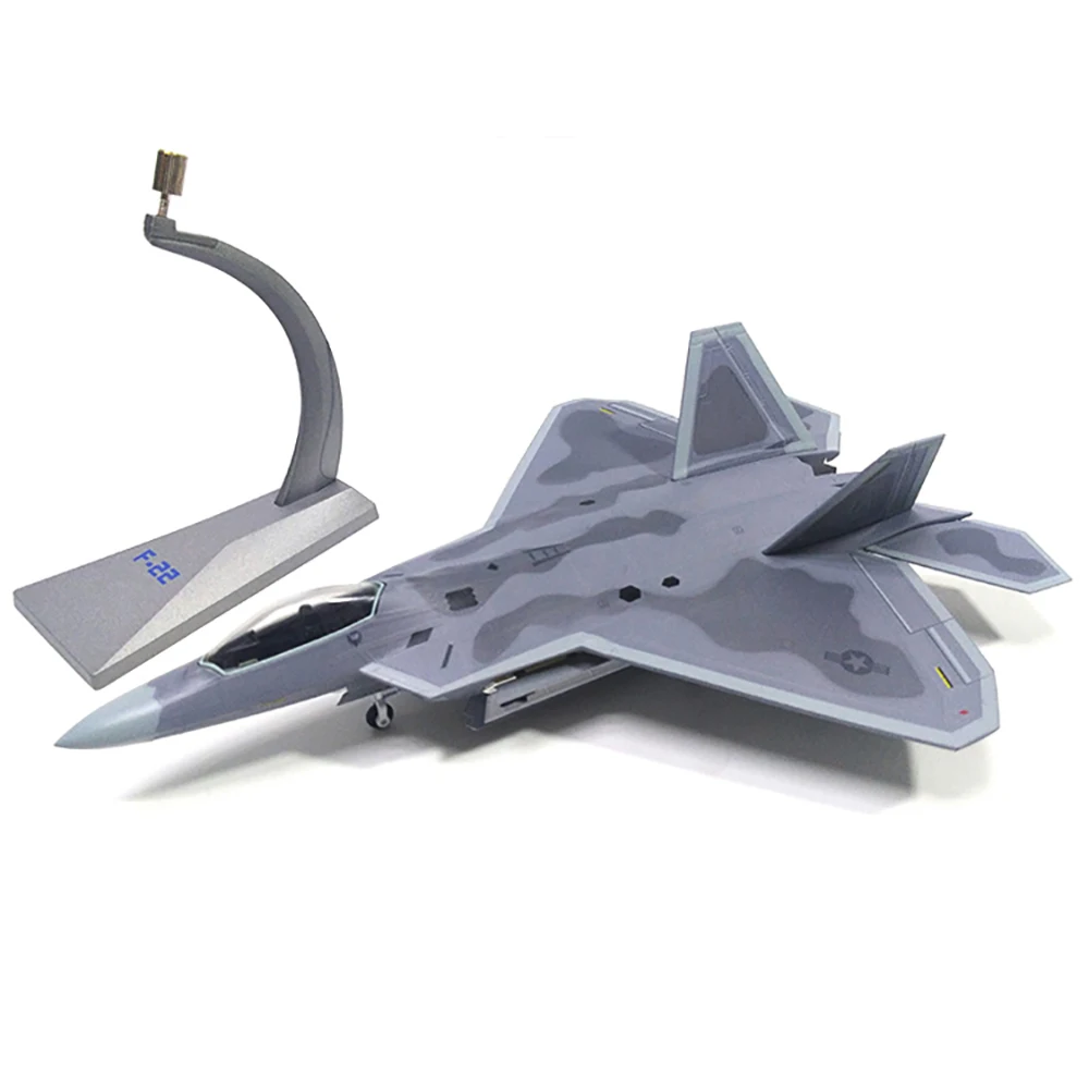 

1/72 Alloy Fighter F-22 US Air Force Aircraft F22 Raptor Model Toy Children Gift for Collection Decoration