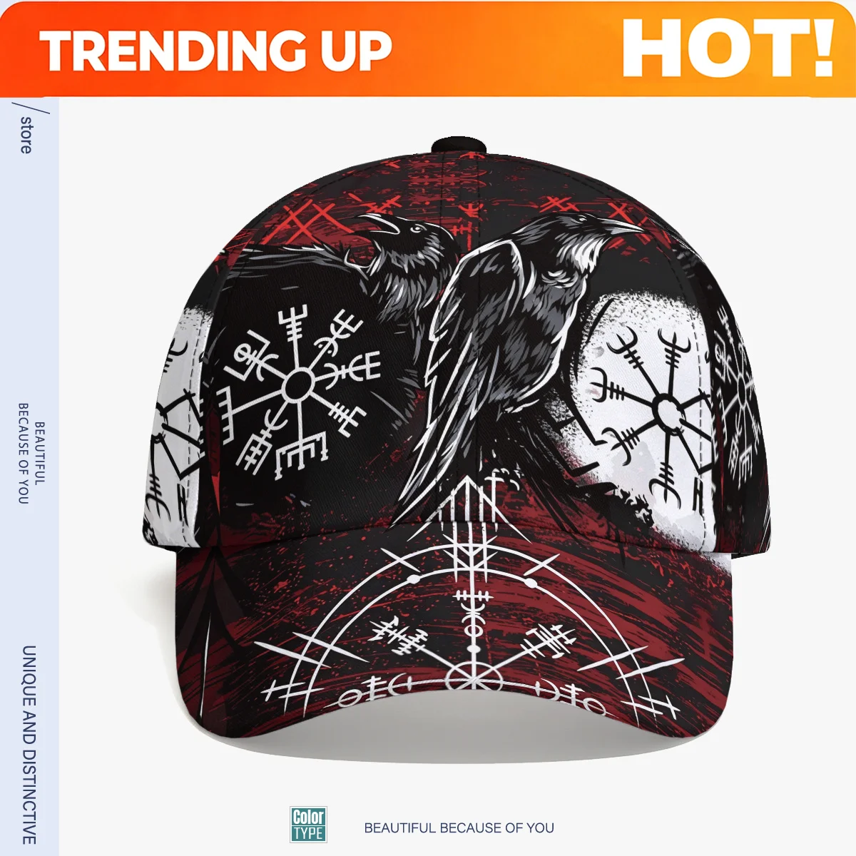 Customization Classic Baseball Cap Individual Retro Style Dad Hat Men Women Trendy Cool Trucker Hat Mysterious Niche Hip-Hop Hat