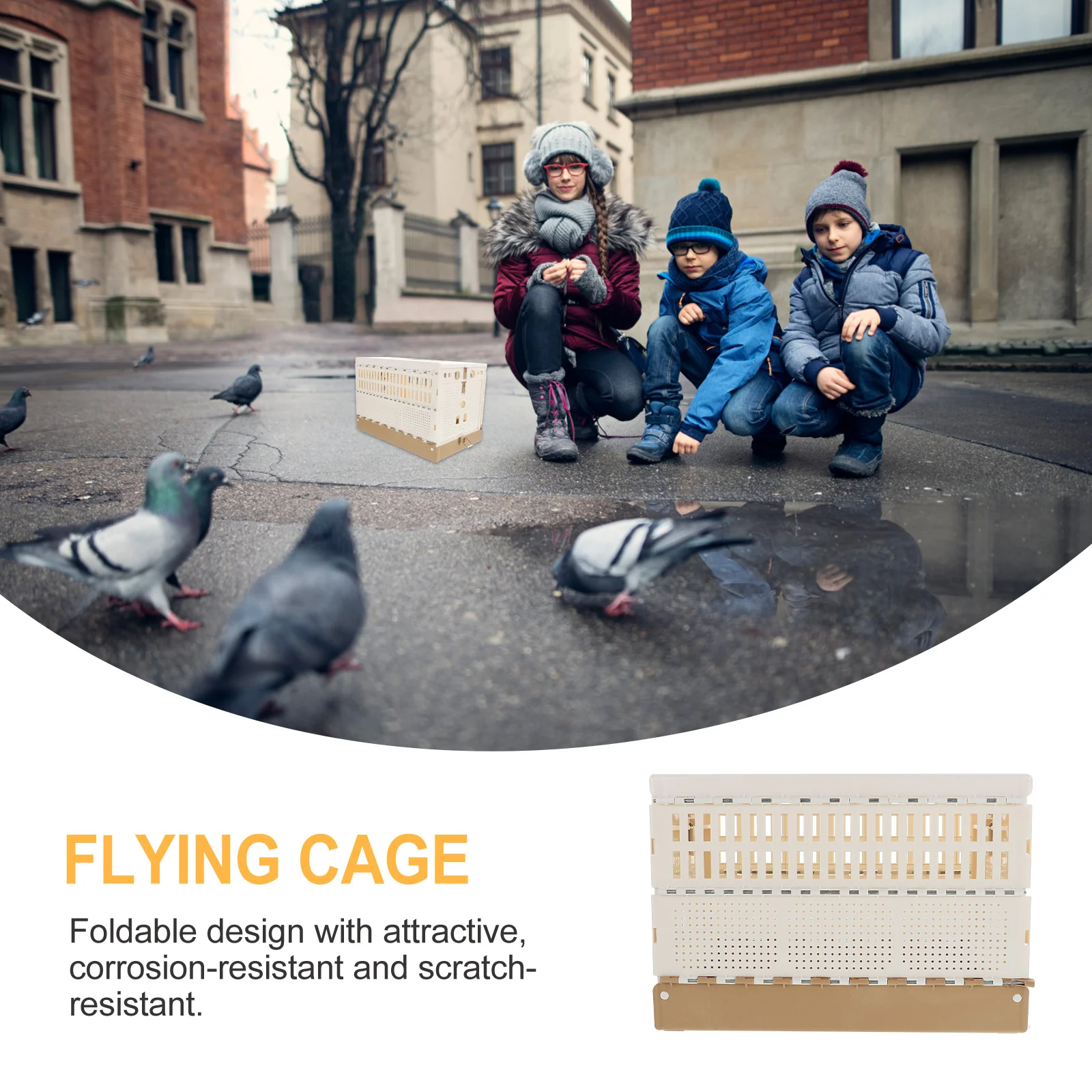 

Foldable Pigeon Cage Premium Plastic Pigeon Domestication House Easy Assembly Bird Resting Cage For Transportation Safe Locking