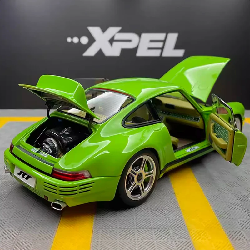 Almost Real ar 1:18 ruf scr 2018 Birch Green Alloy Full Open Car Model