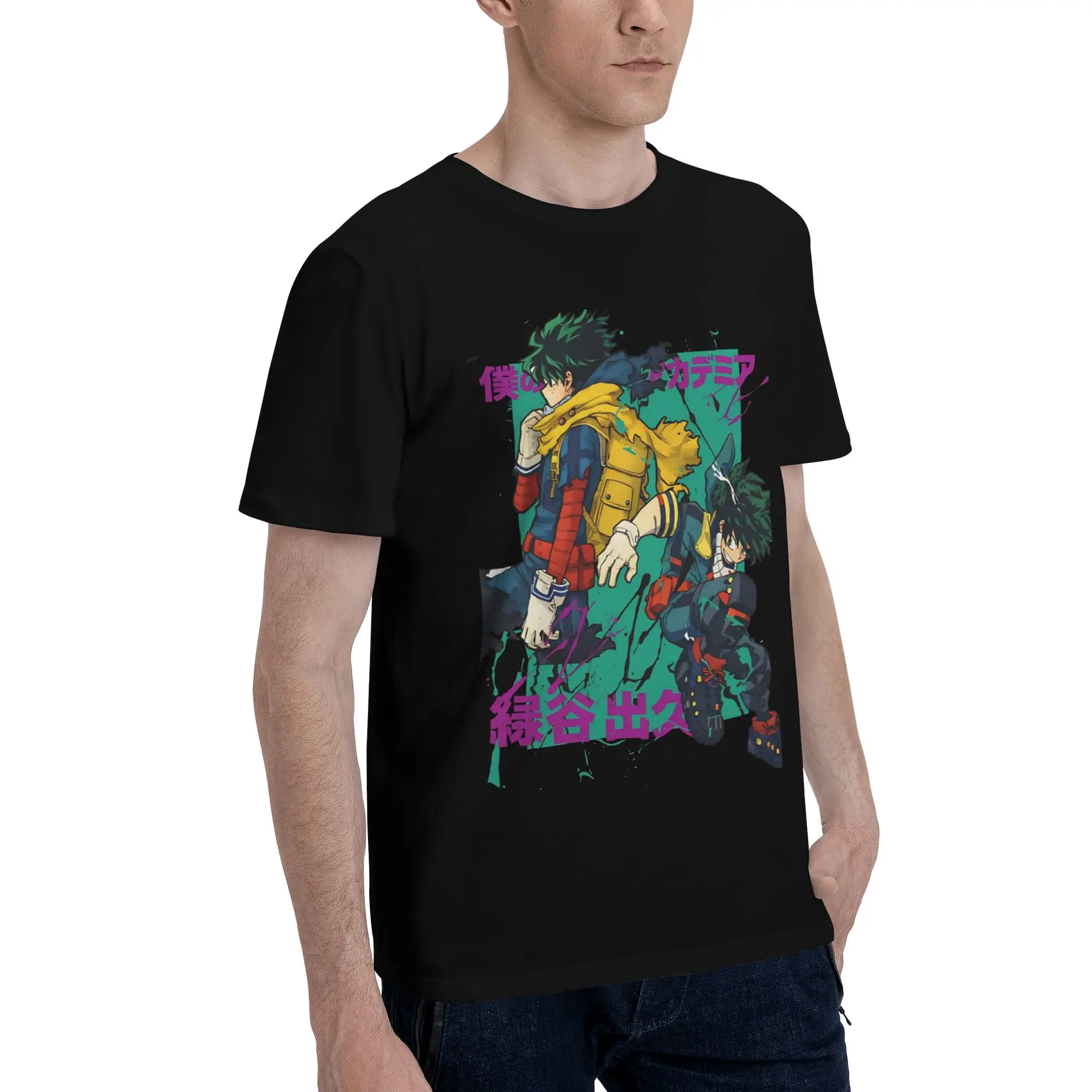 From Zero to Hero  Graphic 100% Cotton T-Shirt Bandai My Hero Academia Tees Tops For Men