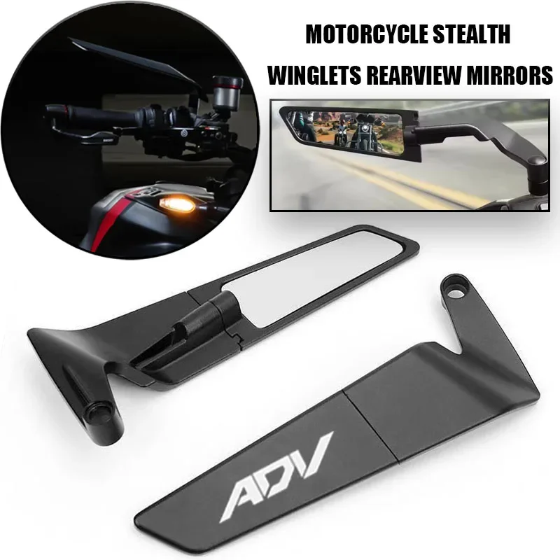 Per Honda X-ADV750 ADV 350 160 150 ADV150 ADV160 ADV350 Moto Specchio in fibra di carbonio Stealth Winglets Specchi retrovisori