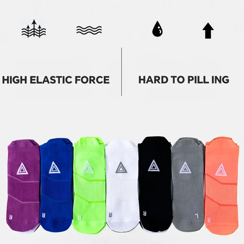 

Нейлоновые короткие носки для бега для женщин и мужчин, всесезонные, быстросохнущие, дышащие, нескользящие, для марафона, велоспорта и других видов спорта