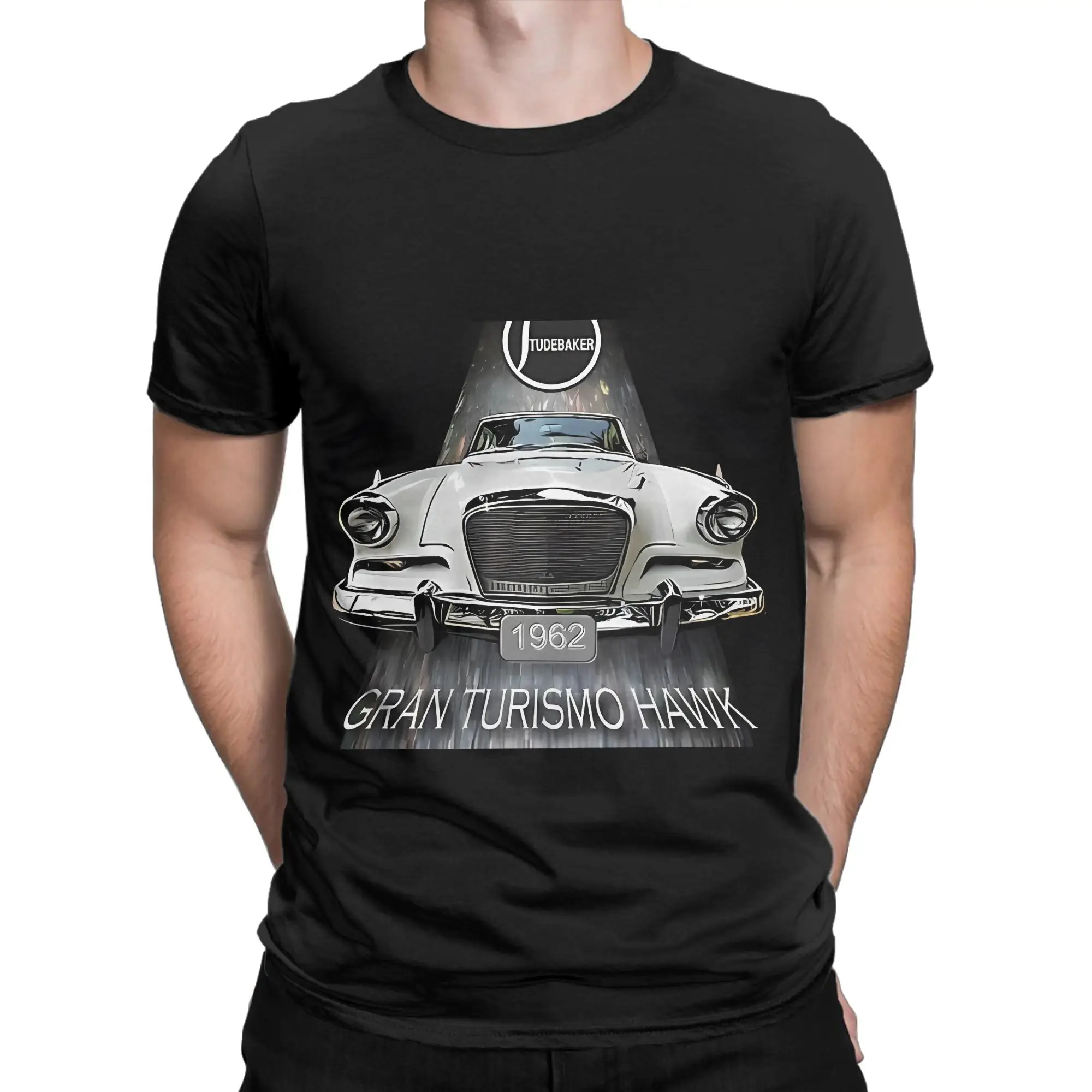 1962 Studebaker Gran Turismo Hawk Novelty Camiseta 100% algodón Gran Turismo Camisetas para hombre